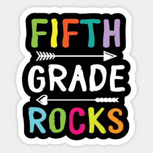 Fifth Grade Rocks Teacher Student Happy Back To School Day Sticker